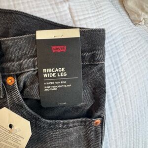 Levi's Dark Gray Ribcage Jeans